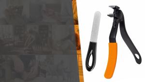 EZPIK Thick Toe Nail Clippers for Seniors with Nail File Set Ergonomic Nail Cutter with 4.8” Long Handle Angled Head & Stainless Steel Blades Comfortable Toenail Clippers for Weak & Arthritic Hands