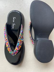 Sara Sara Isla Sandal Jepit Wedges Casual Wanita Trend Korea Tinggi 6.5cm Terbaru