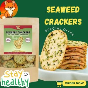 Seaweed Crackers Sugar Free Vegetable Cookies Healthy Vegan Snacks Low Carb Cookies for Diabetics