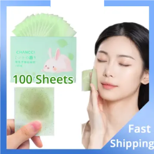 100Sheets/Bag Protable Oil Blotting Paper Facial Oil-absorbing Paper Green Tea Chamomile Lavender Oil Control Sheets Face Wipes