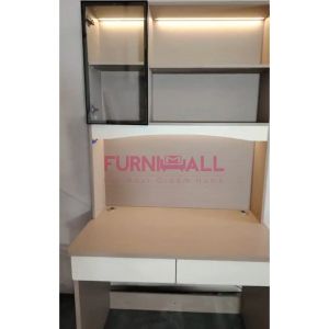 (FREE INSTALLATION) Furnimall Premium Study Table Cabinet Writing Storage Desk Meja Belajar Rak LED