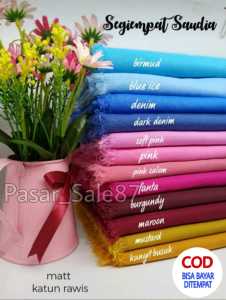 BISA COD-BEST SELLER Kerudung Segi Empat Saudia Rawis Hijab Segi Empat Polos Termurah dan Terlaris Pasar Sale87