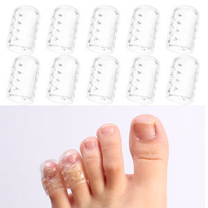 10 cái gel silicon ngón chân Nhỏ Ống corns vỉ Corrector Pinkie Bảo Vệ Gel bunion Toe bảo vệ ngón tay Gel tay áo