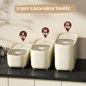 Thùng gạo thông minh Uforu YouPin đựng gạo chống ẩm chống côn trùng mối mọt đựng đồ khô size 5/10/15kg sang trọng