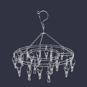 ที่หนีบผ้า ราวหนีบผ้าสแตนเลสแบบ ไม้แขวนผ้าตัวหนีบ   20 ตัวหนีบ / 30 ตัวหนีบ หมุนได้รอบ 360 องศา ตัวหนีบแข็งแรง ทนทาน ไม่ขึ้นสนิม