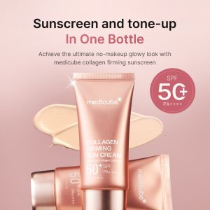 [medicube official] Collagen Firming Sunscreen 50ml | Kulit Berseri | Mengangkat | Mencerahkan | Tone Up | Anti-Penuaan