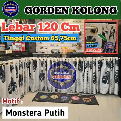 Gorden Kolong Dapur Tipe TERBARU Smokring Bahan Polymikro Tinggi Custom 65-75 cm