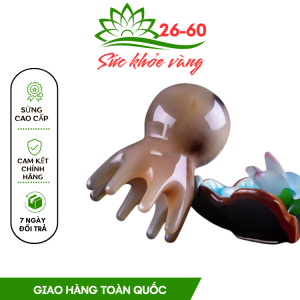 Bạch Tuộc Massage Đầu Bằng Sừng Kích Thích Mọc Tóc Cải Thiện Rụng Tóc