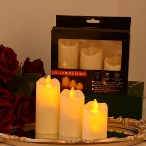 【SG】 3Pcs/Set Led Candles Simulated Flame Candle Lamp LED Flameless Candle Lights
