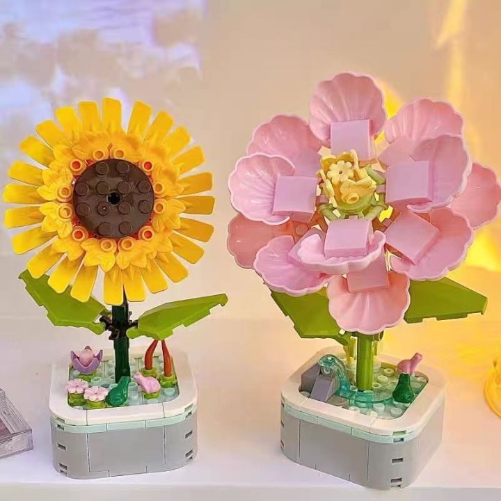 Colorful Building Block Flower Bucket Toy for Kids and Toddlers Lazada PH