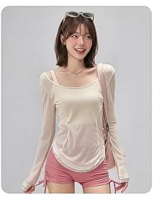 2026 Hot Sale [ Shipped from China ] Breathable yoga top for women summer thin slim-fit sports shirt running training long-sleeve fitness outfit B3
