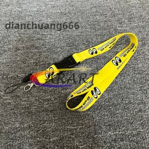 moon yellow eyes Key Chains Pendant Charm Keyring Car key chain Double-sided Printed Long Lanyard