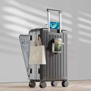 Laoshidaishu Koper Kabin & Bagasi Stand Cup Charger Usb Koper 24 inch Kabin Laptop koper 20 inch