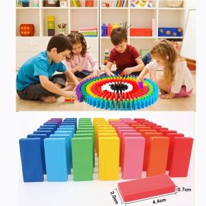 Balok Domino Mainan Edukatif Balok Susun Kayu Warna Warni