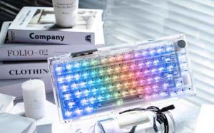 KiiBOOM Phantom 81 V2 Crystal Gasket-Mounted USB-C Wired/Bluetooth5.0/2.4GHz Wireless Mechanical Keyboard South-facing LED Hot-swap