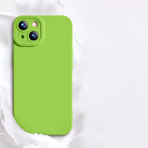 Liquid Silicone Phone Case For iPhone 15 14 13 12 11 Pro Max Mini Straight Edge Square Slim Soft Silicone Shockproof Cover For iPhone 14 15 Plus Full Camera Protector Casing