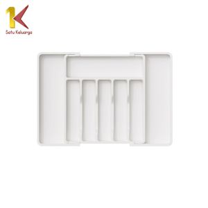 Satu Keluarga Rak Organizer Tempat Penyimpanan Alat Makan C1285 Rak Sendok Sekat Peralatan Dapur