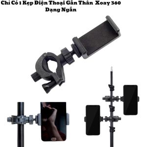Giá Đỡ Kẹp Nhiều Điện Thoại Cùng LúcChân Quay 360 Độ Livestream-Quay Phim-Chụp Ảnh Chất Liệu Cao Cấp Hello-Store