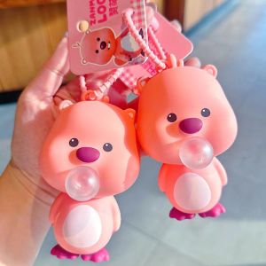 Ready Stock Loopy Sanrio Creative Sweet Ruby Blowing Bubbles Decompression Key Chain Doll Cute Bag Pendant Small Gift Cute Keychain