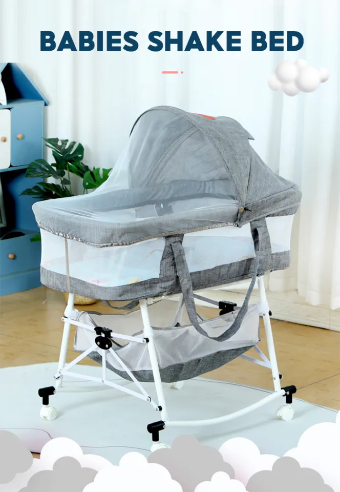 Woop In Baby Crib Baby Rocker Baby Basket With Mosquito Net Mattress  Storage Baby Bed