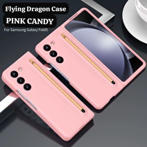 Flying Dragon Hard Case + Free Pen Z Fold 7 Fold 6 Fold 5 Fold 4 Fold 3 5G + Tempered Glass Layar Depan