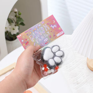 Popular Donut Plush Cats Paw Squeezing Toy Mud Feeling Good-looking Internet Celebrity Live Broadcast Blind Bag Decompression Toy