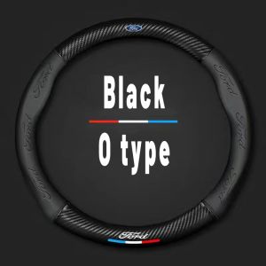 Bọc Vô Lăng Bằng Da Sợi Carbon Xe Hơi Chất Lượng Cao Vỏ Bảo Vệ Vô Lăng Ô Tô 36 ~ 39CM Phù Hợp Cho Ford Territory Everest Ranger Fiesta Escape Explorer Expedition Focus Escort Ecosport Mustang E150 Lynx Expedition