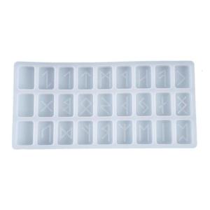 แม่พิมพ์หล่อรูปรูปหล่อเรซินสัญลักษณ์อักษรรูนพิมพ์เค้กซิลิโคนหล่อด้วยจี้ทำด้วยมือแบบทำมือ