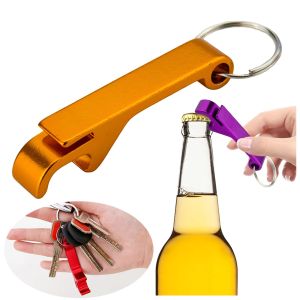 【LovingLife Store】[Ready stock] 1PCS Random Color  Portable Beer Bottle Opener Keychain Mini Pocket Aluminum Alloy Beverage Beer Bottle Opener Wedding Party Favor Gifts