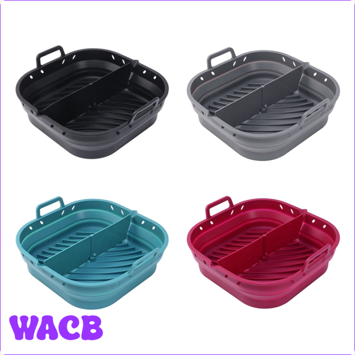 [WACB] อุปกรณ์ทำอาหารหม้อทอด Air Fryer แผ่นซิลิโคนทรงสี่เหลี่ยมใช้ซ้ำ ...