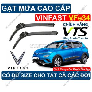 Gạt Mưa Kính Lái Vinfast VFe34 Cặp Gạt Mưa Kính Lái Cho Các Dòng Xe Vinfast VFe34 Có Đủ Size Cho Các Đời Xe VFe34