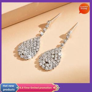 Graceful ชุดเครื่องประดับต่างหูสร้อยคอพลอยเทียมแฟชั่น2ชิ้นของขวัญสำหรับงานแต่งงานของผู้หญิง