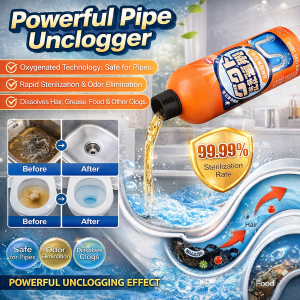 【Instant Unblock】Pipe Unblocking Agent Clog Remover Eliminate Odors Anti-Blocking and Deodorizing Powerful Unblocking Agent 水管道疏通剂