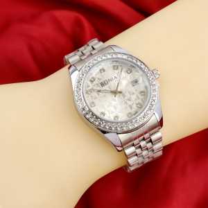 Jam Tangan Wanita Rantai Bulat Tanggal Aktif Mewah  Elegan Model Terbaru Trending dan Terlaris