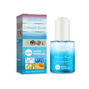 Eelhoe Collagen Boost Anti-aging Serum Anti-Wrinkle Hydrating Moisturizing Serum Effecively Remove Wrinkles Fade Fine Lines Lifting Firming Face Care Essence Liquid Tighten Skin Delay Aging Whitening Facial Repair Serum Essence（30ml）