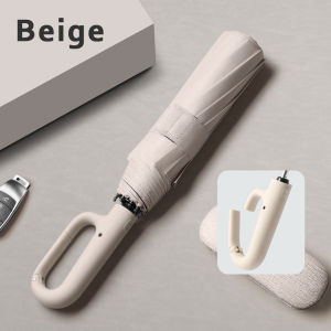 Borong365 Ring Buckle Automatic Umbrella Portable Foldable Umbrella Windproof Sunshade Reinforce Large Umbrella 自动式雨伞
