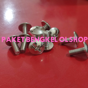 10PCS Baut Body Yamaha 6x16mm Nekel