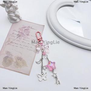 [COD] Man YingLie Kawaii Sweet Star Bow Phone Charms Pendant Cute Butterfly Beaded Handmade Keychain For Women Girls Fashion Bag Decoration Gifts