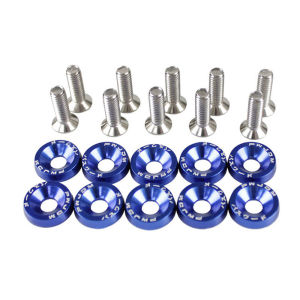DYJKOUG Car Styling 10PCS Car Fender Car Fasteners Engine styling M6 License Plate Bolts JDM Washer Car Modified Washer Car Modified Bolts