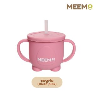 MEEM  แก้วหัดดื่มซิลิโคน มีลิ้นปิดกันสำลัก รุ่น Happy Penguin ฝาปิดแน่น น้ำไม่หก  (Colorful Series)