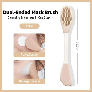 Double‑Head Silicone Face Mask Brush – Mud Film Smear & Face Cleaning Beauty Tool