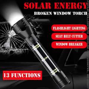 ODNUM Car Multi-Function Flashlight & Four-in-One Window Breaker