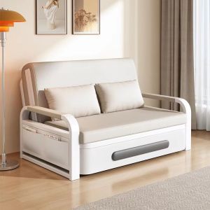 Simple foldable sofa bed dual-purpose multifunctional living room home sofa small apartment retractable double bed with storage box