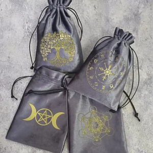 Tarot oracles túi lưu trữ dices Túi flannel drawstrings Túi divinations Phụ kiện cho người đam mê Tarot