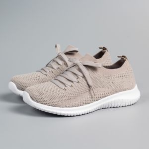 Giày chạy bộ Skechers Untra Flex Statements 12841 cho nữ màu kem