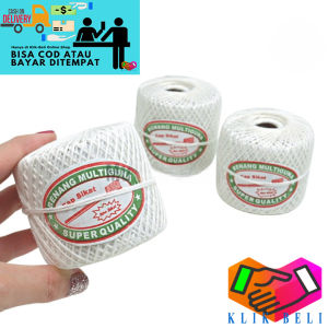 Klik-Beli Tali Benang Kasur Rami Cap Sikat / Tali Bendera Plastik Merah Putih / Tali Bangunan Kerajinan