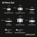 CIRCULON SteelShield C-Series ชุดเครื่องครัวสแตนเลสสตีล  10 ชิ้น ฟรี ตะหลิว ทัพพี (30012-T). 
