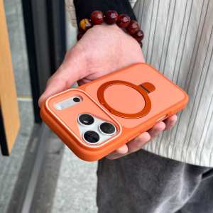 Matte Kickstand Holder Magnetic Phone Case For iPhone 17 Air 16 14 15 Plus 13 12 17 Pro Max Shockproof Bumper For Magsafe Cover