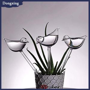 dongxing Plant Waterer Self Watering Globes Bird Shape Hand Blown Clear Aqua Bulbs