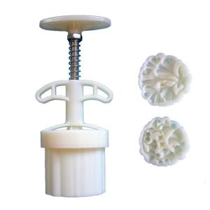 Efficient Mooncakes Maker Tool 2 Capacity Set Ergonomic Handheld Press With Embossed Pattern
